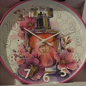 Floral Pink Wall Clock
